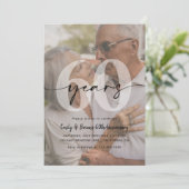 Minimalistische 60ste bruiloft Jubileum foto Kaart (Staand voorkant)