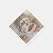 Minimalistische 60ste bruiloft Jubileum foto Servet (Hoek)