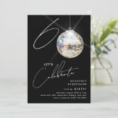 Minimalistische 60ste Disco Ball verjaardagsfeestj Kaart (Staand voorkant)