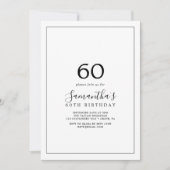 Minimalistische 60ste verjaardag kaart (Voorkant)