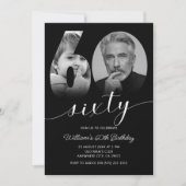 Minimalistische 60ste verjaardag Zestig foto Kaart (Voorkant)