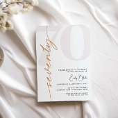 Minimalistische 70e verjaardag Party uitnodiging