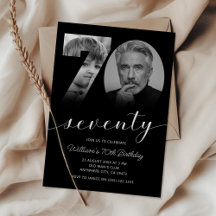 Minimalistische 70ste verjaardag Zeventig foto