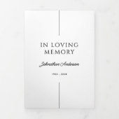 Minimalistische 7-foto begrafenis / herdenkingsdie drieluik programma (Cover)