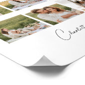 Minimalistische 9 foto-collage trouwkoppel op maat poster (Hoek)