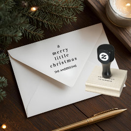 Minimalistische A Merry Little Christmas Aangepast Rubberstempel