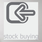 Minimalistische aandelen aankoop Modern financieel Poster (Voorkant)