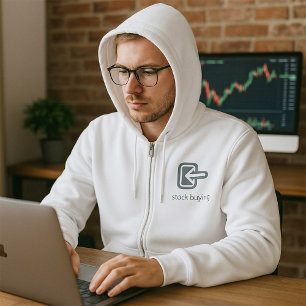 Minimalistische aandelen kopen moderne financiële hoodie