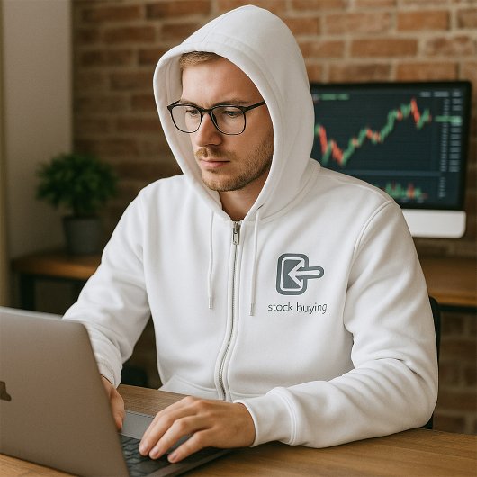 Minimalistische aandelen kopen moderne financiële  hoodie