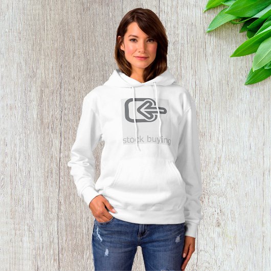 Minimalistische aandelen kopen moderne financiële  hoodie
