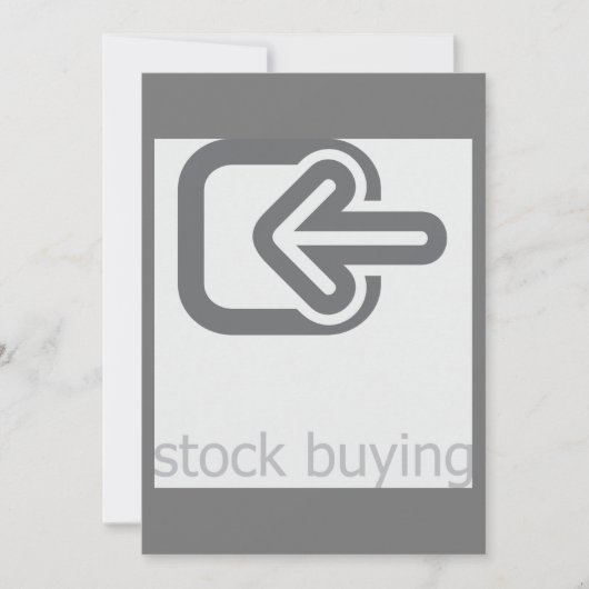 Minimalistische aandelen kopen moderne financiële  kaart (Voorkant)