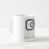 Minimalistische aandelen kopen moderne financiële  koffiemok (Voorkant links)