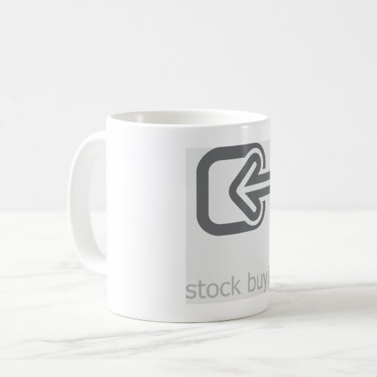 Minimalistische aandelen kopen moderne financiële  koffiemok (Voorkant links)