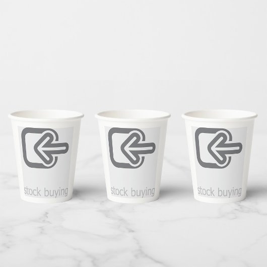 Minimalistische aandelen kopen moderne financiële  papieren bekers