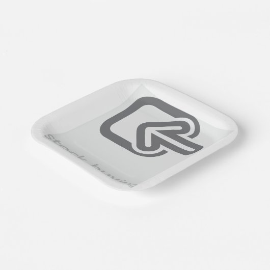 Minimalistische aandelen kopen moderne financiële  papieren bordje (Gebogen)