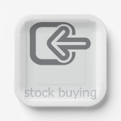 Minimalistische aandelen kopen moderne financiële  papieren bordje (Voorkant)