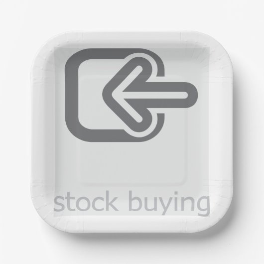 Minimalistische aandelen kopen moderne financiële papieren bordje (Voorkant)