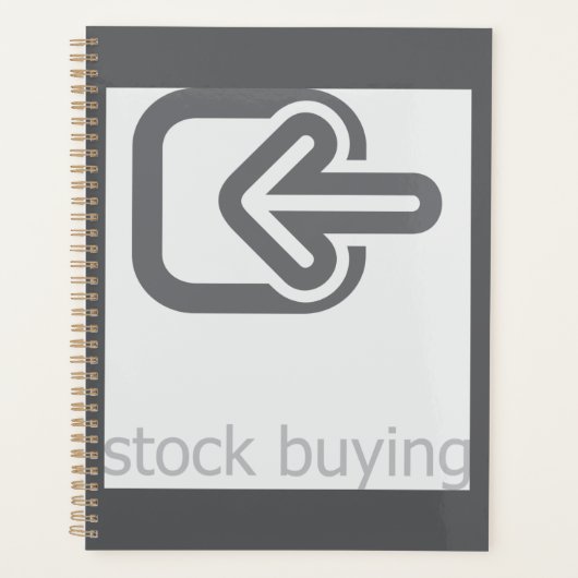 Minimalistische aandelen kopen moderne financiële  planner (Voorkant)