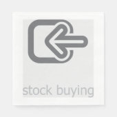 Minimalistische aandelen kopen moderne financiële  servet (Voorkant)