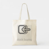Minimalistische aandelen kopen moderne financiële  tote bag (Achterkant)