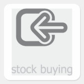 Minimalistische aandelen kopen moderne financiële  vierkante sticker (Voorkant)