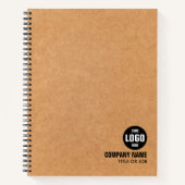 Minimalistische aangepaste bedrijfs-Logo en functi Notitieboek (Voorkant)