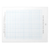 Minimalistische aangepaste bedrijfsnaam & Logo Gra Notitieblok (Voorkant)