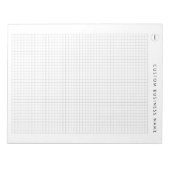 Minimalistische aangepaste bedrijfsnaam & Logo Gra Notitieblok (Voorkant)