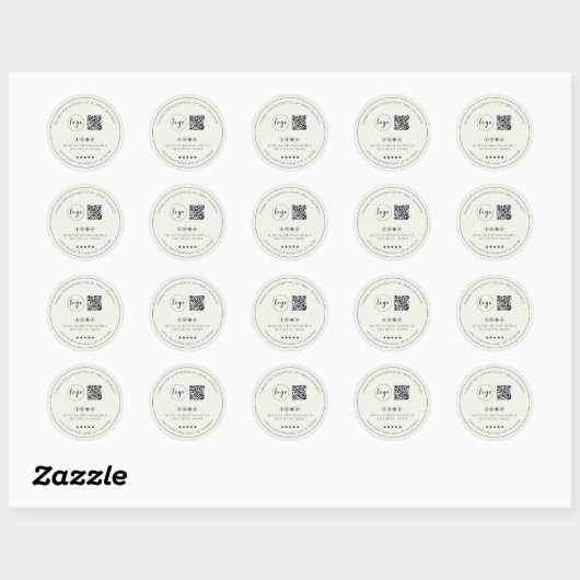 Minimalistische aangepaste beige dank u Sticker (Vel)