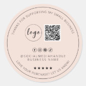 Minimalistische aangepaste boho dank u Sticker (Voorkant)