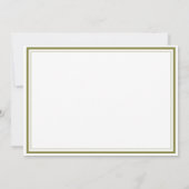 Minimalistische aangepaste briefpapier Olive Notitiekaartje (Achterkant)