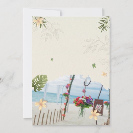 Minimalistische Aangepaste bruiloft Uitnodiging Ka (Achterkant)