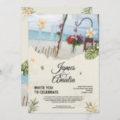 Minimalistische Aangepaste bruiloft Uitnodiging Ka (Voorkant / Achterkant)