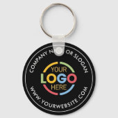 Minimalistische Aangepaste Business Logo Promotion Sleutelhanger (Voorkant)