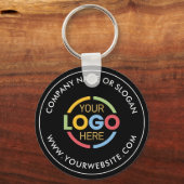 Minimalistische Aangepaste Business Logo Promotion Sleutelhanger (Voorkant)