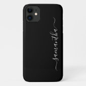 Minimalistische Aangepaste Calligrafie Modern Hand Case-Mate iPhone Case (Achterkant)