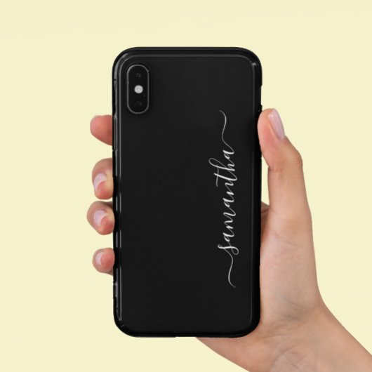 Minimalistische Aangepaste Calligrafie Modern Hand Case-Mate iPhone Case