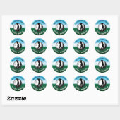 Minimalistische Aangepaste Elegante Mannen Golf Mo Ronde Sticker (Vel)