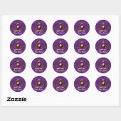 Minimalistische Aangepaste Elegante Monogram Ontwe Ronde Sticker (Vel)