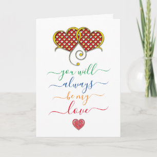 Minimalistische Aangepaste Elegante Valentijnsdag Kaart