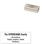Minimalistische aangepaste familienaam & adres rubberstempel (Gestempeld)