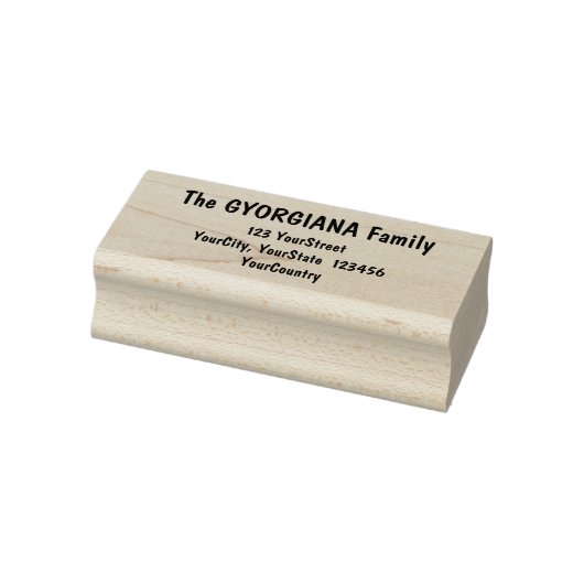 Minimalistische aangepaste familienaam & adres rubberstempel (Stempel)