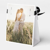 Minimalistische aangepaste foto bedankt bruiloft  bedankdoosjes (Achterkant)