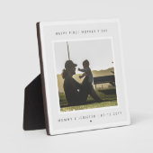 Minimalistische Aangepaste Foto Eerste Moederdag M Fotoplaat (Voorkant)