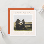 Minimalistische Aangepaste Foto Eerste Moederdag M Kaart (Voorkant / Achterkant in situ)