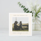 Minimalistische Aangepaste Foto Eerste Moederdag M Kaart (Staand voorkant)