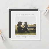 Minimalistische Aangepaste Foto Eerste Moederdag M Kaart (Voorkant / Achterkant in situ)