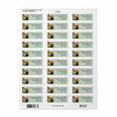 Minimalistische aangepaste foto retouradreslabels etiket (Full Sheet)