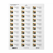 Minimalistische aangepaste foto retouradreslabels etiket (Full Sheet)