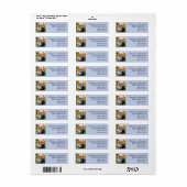 Minimalistische aangepaste foto retouradreslabels etiket (Full Sheet)